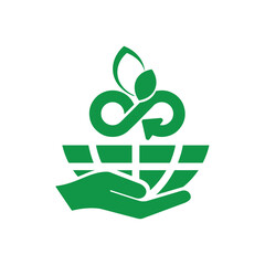 circular economy icons on white background	