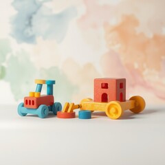 Obraz premium Abstract Watercolor Toy Background Texture