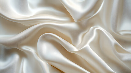 Obraz premium Elegant draping luxury silk fabric wallpaper soft background textured folds indoor setting aesthetic concept