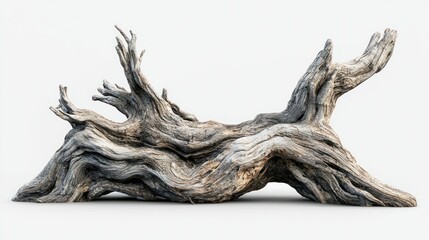 Obraz premium Bleached Driftwood Log with Natural Curves