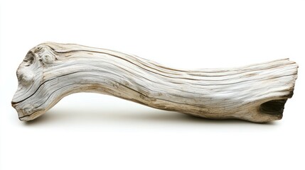 Bleached Driftwood Log with Natural Curves