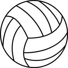 A Simple Line Drawing of a Volleyball Ball Perfect for Sports Websites or Educational Materials