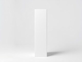 Blank White Cardboard Box, Tall and Skinny, Ready for Your Design