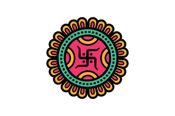 Fototapeta premium Indian Abstract Ornament Illustration