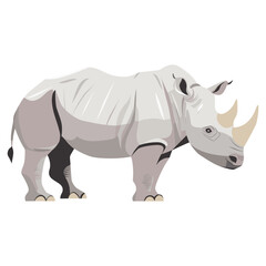 Obraz premium Rhino illustration wildlife animal vector