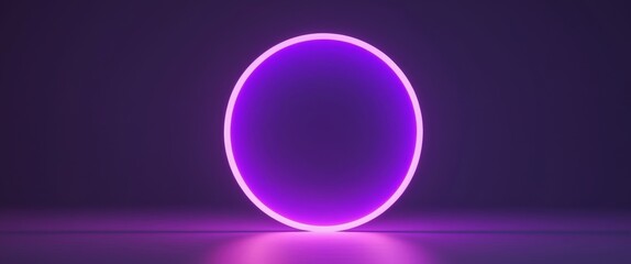 Fiery neon purple circle glowing on dark background