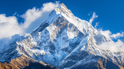 Naklejka premium Scenic himalayan landscapes captivating nature photography of snow-capped peaks