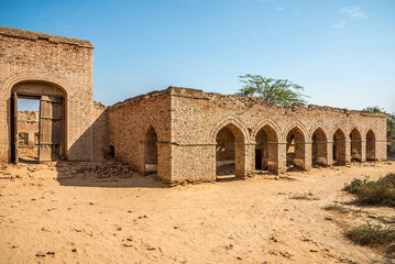 View at the ruins of Derawar fort near Cholistan desert - Pakistan
