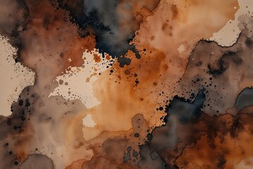 Rustic Brown Earthy Watercolor Background Texture