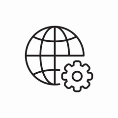 global settings gear icon vector sign