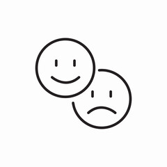 happy sad emoji icon vector sign