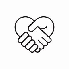 handshake deal partnership icon vector sign