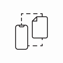 mobile device sync icon vector sign