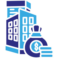 Capital venture icon in Glyph Dual Color Style. Simple Vector Design. Simple Vector Glyph Icon