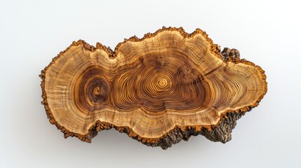 Natural Tree Cross Section with Growth Rings