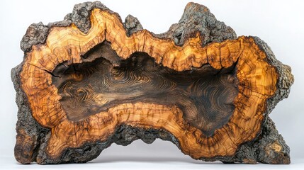 Fototapeta premium Natural Tree Cross Section with Growth Rings