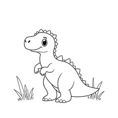 Step into the prehistoric world of cuteness with this Kawaii Velociraptor Coloring Page! This adorable baby Velociraptor is designed with bold, thick outlines, making it perfect for coloring book love