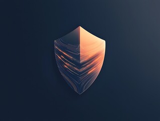 Abstract Shield with Dark Background.