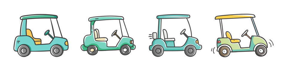 golf cart icon, golf cart vector illustration-simple illustration of golf cart, perfect for golf cart logos and icons