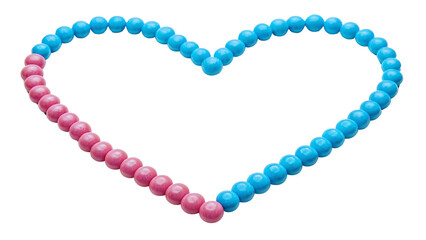 Obraz premium Pink and Blue Candy Heart Shape, Sweet Treat, Valentine's Day Design