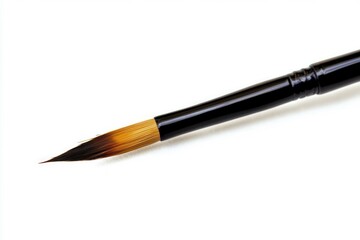 Naklejka premium Paintbrush isolated on white background with metallic sheen. AI image