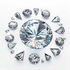 Illustration about investing in diamond business and collecting valuable diamonds.