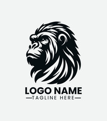 Gorilla Logo Design, Ape Logo, Strong Gorilla Logo