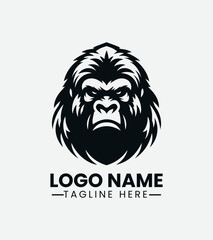 Gorilla Logo Design, Ape Logo, Strong Gorilla Logo
