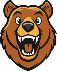 Introducing our open-mouth bear mascot logo, a fierce yet friendly emblem that roars with vibrant energy, bold character, and a playful spirit inspiring courage and adventure now!!