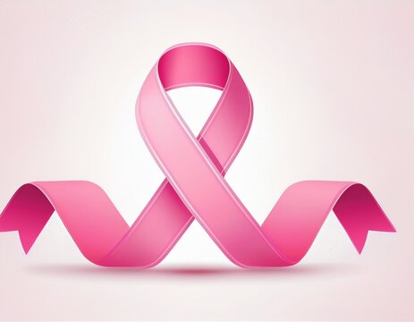 breast cancer awareness pink ribbon isolated on white background - Powered by Adobe