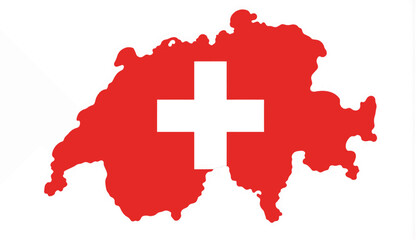 Switzerland flag design with white cross on red background, symbolism
