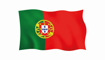 Portugal flag with coat of arms, vibrant national identity