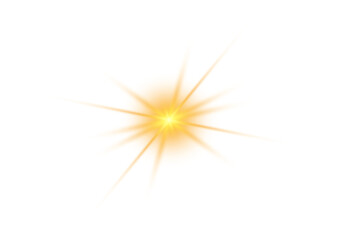 Golden Glow Starburst – Radiant Light & Transparent Sun Rays Effect