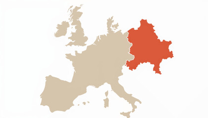 Fototapeta premium Simplified map of Maastricht Treaty location, geometric representation