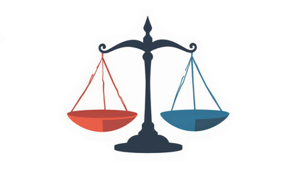 Geometric balance scales representing justice, legal symbolism