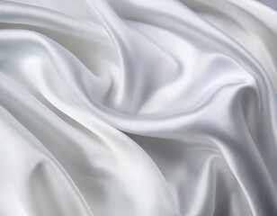 Obraz premium smooth elegant white silk or satin luxury cloth texture can use as wedding background luxurious background design
