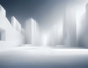 Obraz premium white blur abstract building background