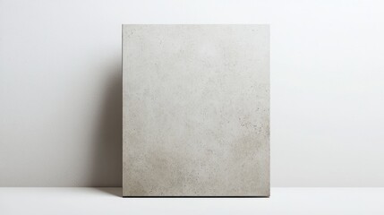 Fototapeta premium Blank Square Stone Signboard with Polished Surface and Uneven Edges