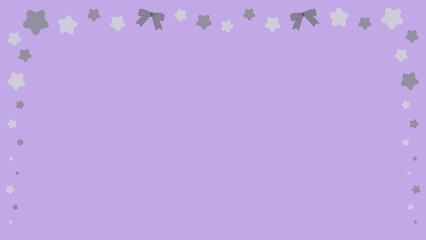 お星様とリボンのパープル壁紙⭐︎