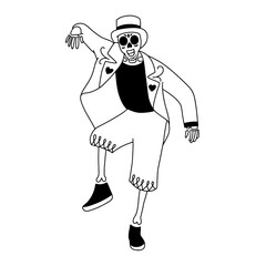 Man with sugar skull