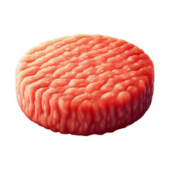 Raw meat cutlet isolated on transparent background