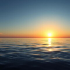 Obraz premium Golden Sunrise on the Ocean Surface