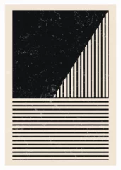 Abstract geometric line posters. Minimalist 20s geometric design, vector template with primitive shapes. Mid century art print for wall decor minimalist vintage style. Vector file ready to print © Rojastock13