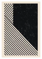 Abstract geometric line posters. Minimalist 20s geometric design, vector template with primitive shapes. Mid century art print for wall decor minimalist vintage style. Vector file ready to print © Rojastock13