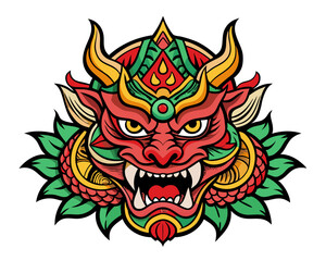 A detailed and colorful Japanese-style tattoo design, featuring traditional elements and rich cultural symbolism
