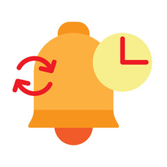 Reminder Sync Vector Flat Icon Design