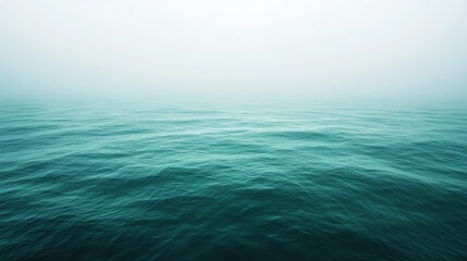 Obraz premium Ethereal seascape abstraction with a green-to-aquamarine gradient, embodying tranquility and deep-sea wonder