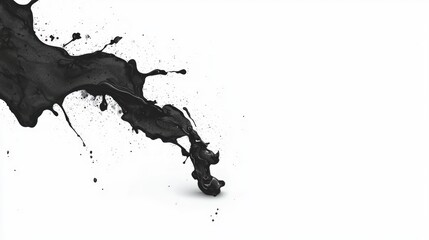 Abstract Black Ink Splash  Grunge Texture  High Resolution PNG