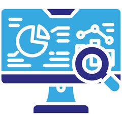 Web analytics icon in Glyph Dual Color Style. Simple Vector Design. Simple Vector Glyph Icon