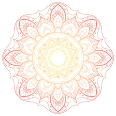 Circular pattern in form of flower mandala. Vintage decorative elements. Oriental pattern, vector illustration.